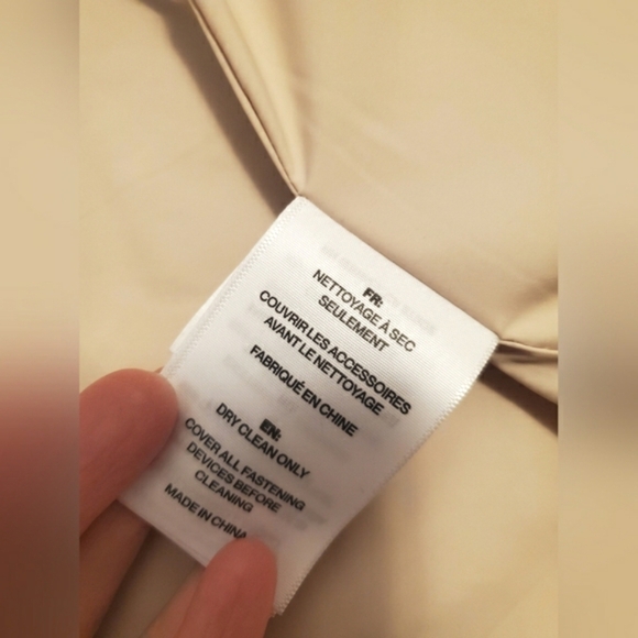 Soia & Kyo Enora jacket. Spring. Quilted parts. Hood. Cream/tan Size L. - Picture 8 of 16